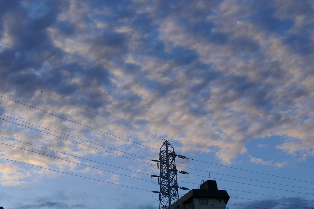 鉄塔の上の西雲