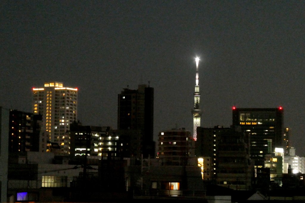 4K連写の一枚の千住の夜景