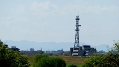 荒川堤から堂平山と傘山