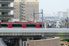 赤いラインの京成押上線
