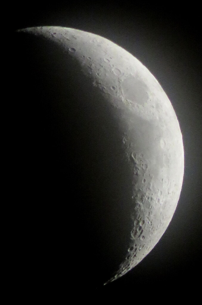 ’22.3.7の一枚の齢4.4の薄雲被る月