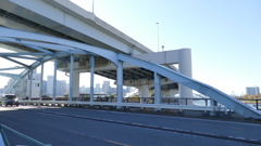 墨堤通りの足立区と墨田区の綾瀬橋から隅田川下流方面