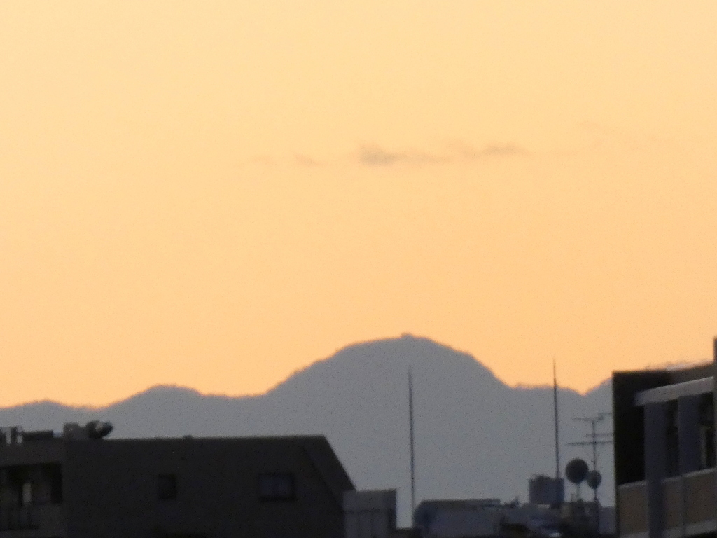 夕焼けの塔ノ岳