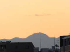 夕焼けの塔ノ岳