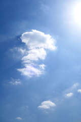 春の隅田川上空の雲