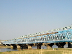 北千住土手上から千代田線荒川橋梁