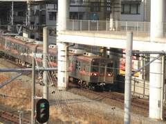 日暮里駅の常磐線車両
