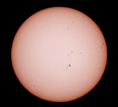 '22.12.16.10:08.の5枚を重ね画像処理した太陽面