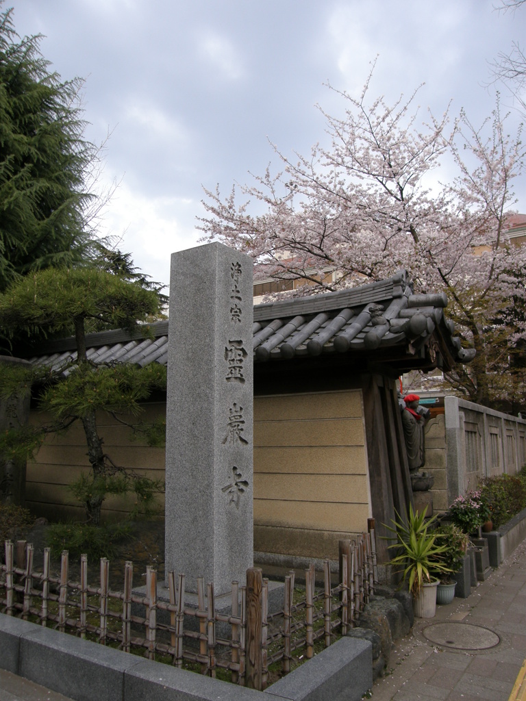 松平定信公のお墓のある深川の霊巌寺の桜と