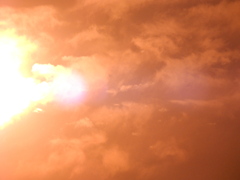 雲と夕日の芸術