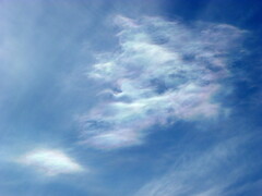 千住桜木ワンドからの綺麗な彩雲