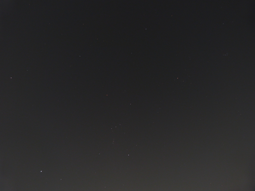 隅田川上空のオリオン座