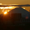 富士裾野の夕日