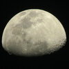 '22.5.11.19:45.の5枚を重ね画像処理した月齢10.3の月面