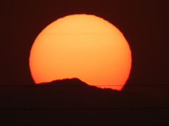 雲取山辺り落日