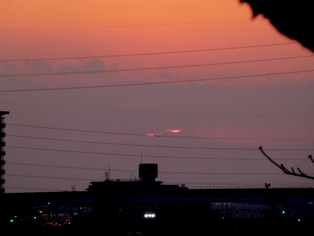 雲取山左のサンセット