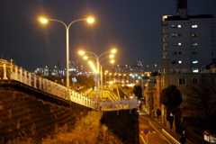 荒川土手下通りの夜景