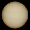'23.03.31.09:42.の5枚を重ね画像処理した薄雲被る太陽面
