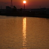 ぴったりと夕日サンロード