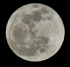 ’19.12.12.20:045枚を重ねて画像処理した満月