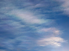 優しい色の彩雲