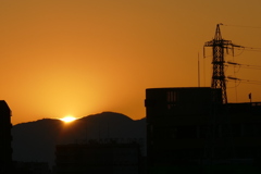 丹沢山左に落ちる日