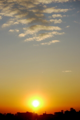 ’23七草の荒川土手から丹沢山系の夕日