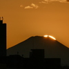 富士山頂部右に
