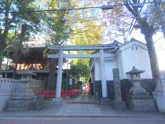 下谷神社の裏境内