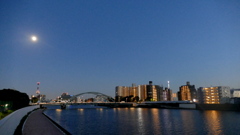 隅田川下流の夜景