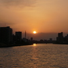 隅田川の夕日のサンロード