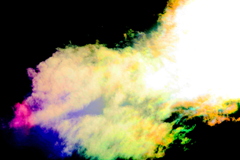 太陽の左の彩雲