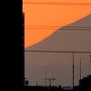 ’22新年の荒川土手から見える隙間富士