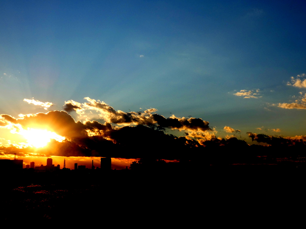 夕日のコラージュ５