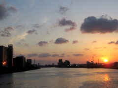 隅田川夕景