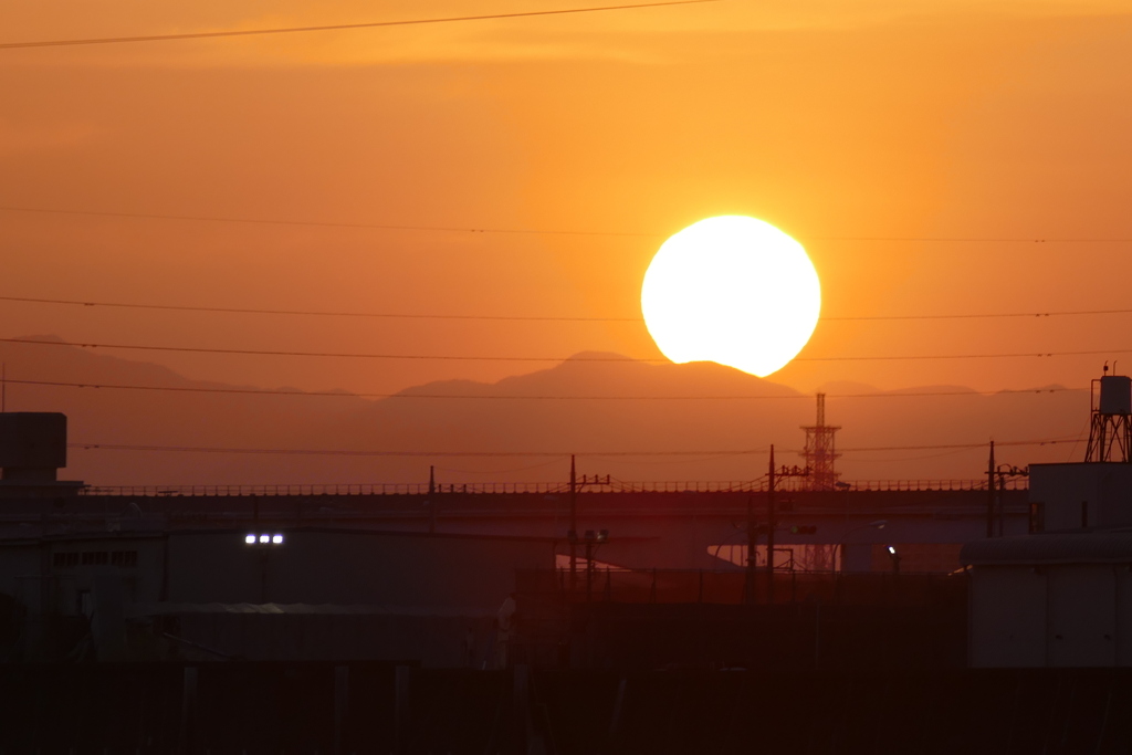 白岩山頂のゆうひ
