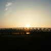 鉄橋からの日の出
