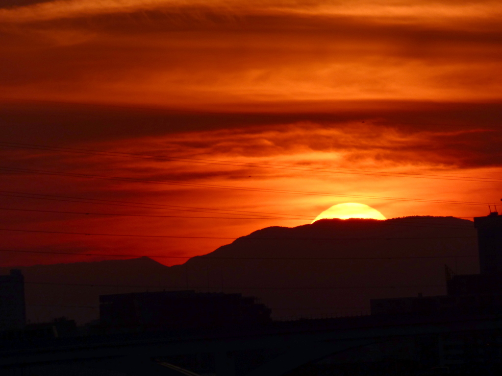 '22.10.02.17:22.雁腹摺山の夕日
