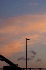 尾竹橋の夕焼け雲