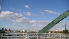尾竹橋から隅田川の上空の風景