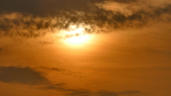 春の夕日