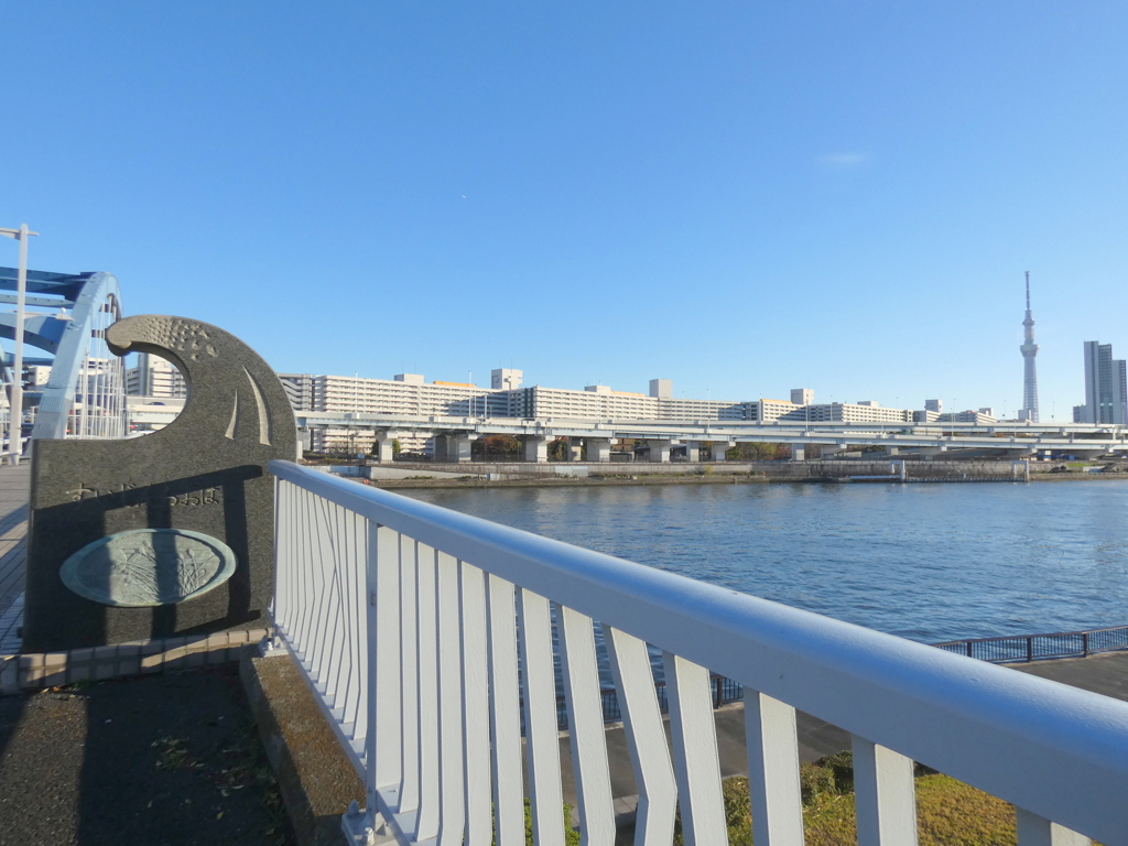 水神大橋から東京スカイツリー