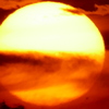 蛭ヶ岳上空の夕日