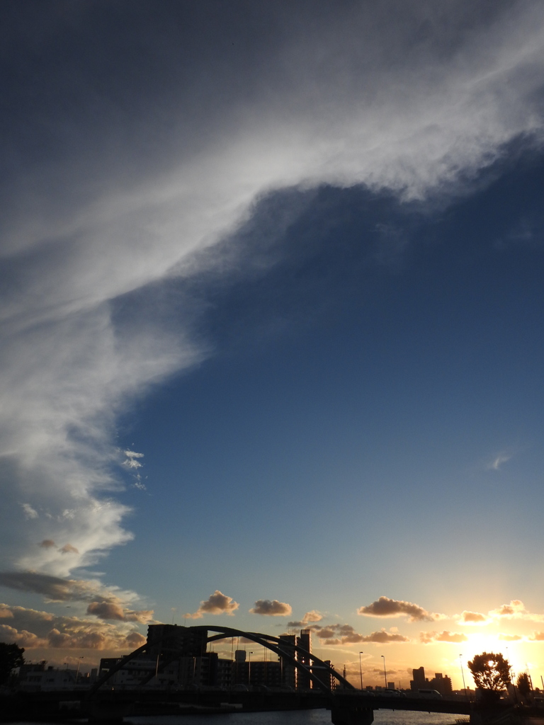 隅田川尾竹橋夕景