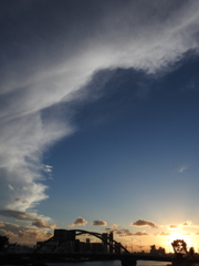 隅田川尾竹橋夕景