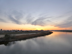 ある冬の日の夕焼け