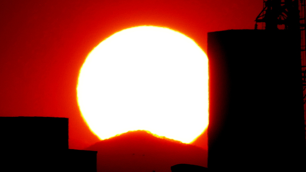 大室山の夕日