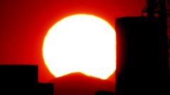 大室山の夕日
