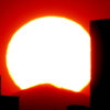 大室山の夕日