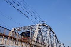 隅田川橋梁の京成線千住大橋―京成町屋駅へ